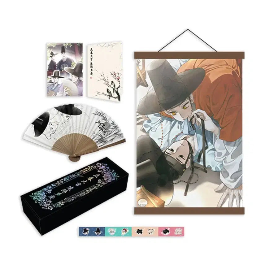 [BUNJANG] Checkmate Chekme Mopun Collaboration Cafe New Year Set Tapestry, Postcard, Fan, Masking Tape Bundle Set / 체크메이트 쳌메 모펀 콜라보카페 신년 세트 태피스트리 엽서 부채 마테 일괄