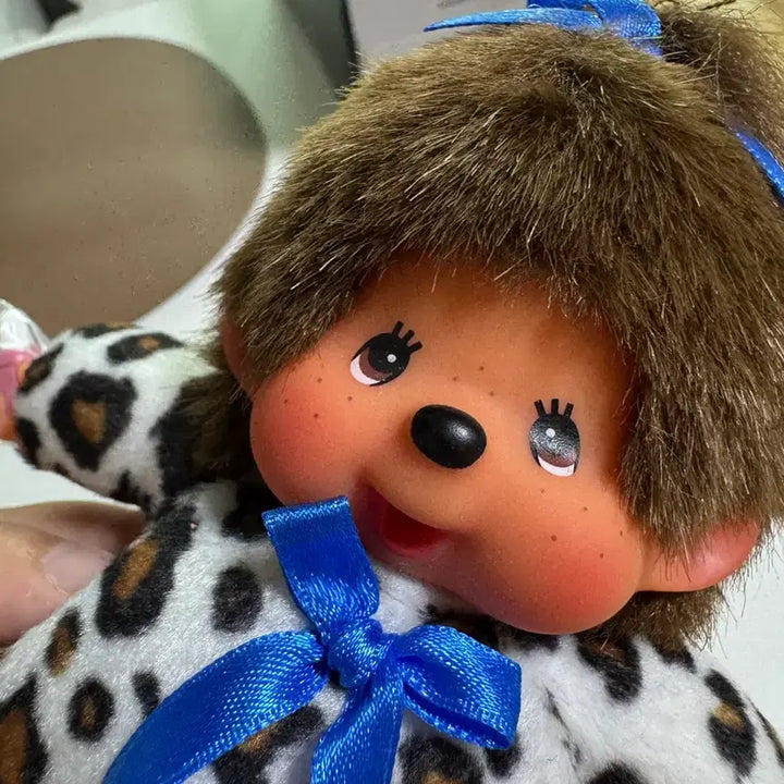[BUNJANG] Vintage Monchhichi Leopard Print Plush Doll / 고전 몬치치 호피 찰찰이 인형 판매중 택O