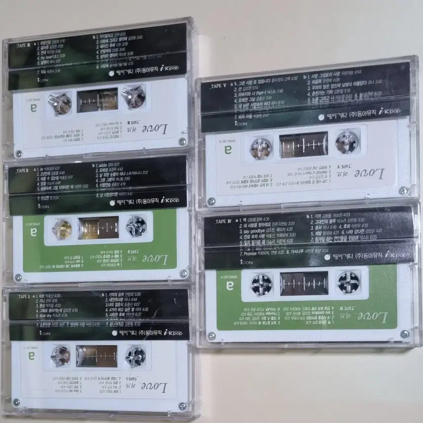 [BUNJANG] Jang Jin Young Compilation Love (Opened Cassette Tape Set) / 가요 컴필레이션 - 장진영의 러브 / 5장 1세트 (개봉 카세트테이프) 수록곡 굿