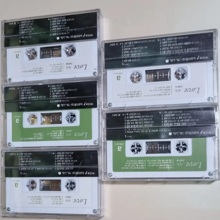 [BUNJANG] Jang Jin Young Compilation Love (Opened Cassette Tape Set) / 가요 컴필레이션 - 장진영의 러브 / 5장 1세트 (개봉 카세트테이프) 수록곡 굿