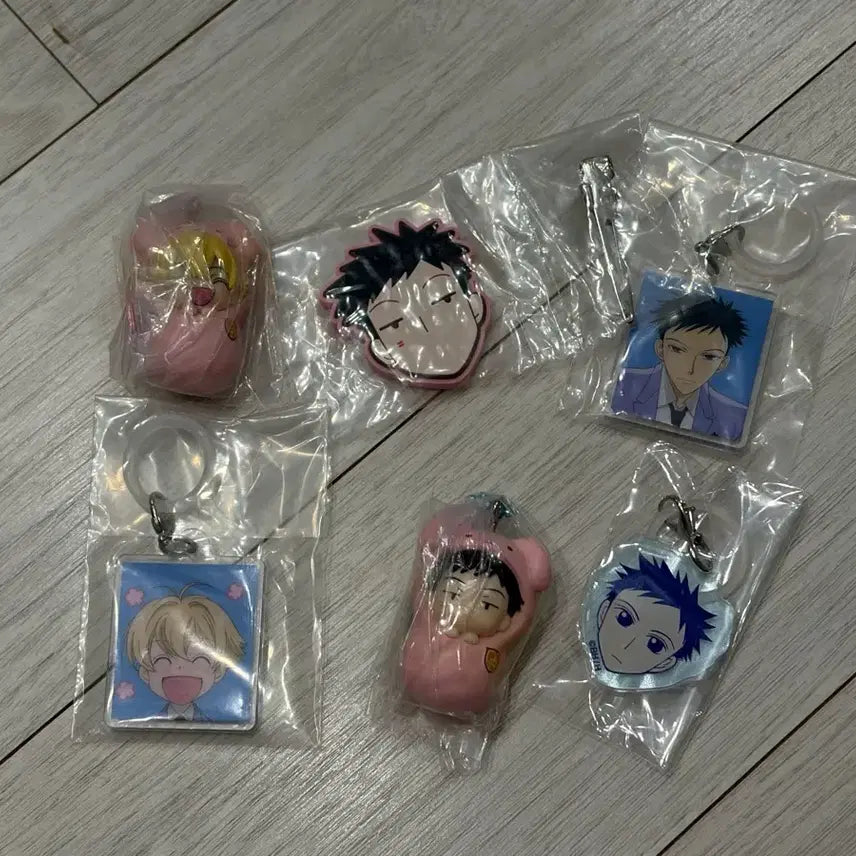 [BUNJANG] Ouran High School Host Club Hani Hairpin Medallion Set Bundle / 일괄 오란고교 호스트부 사교클럽 모리 하니 헤어핀 메지루시  가챠 포대기 세트