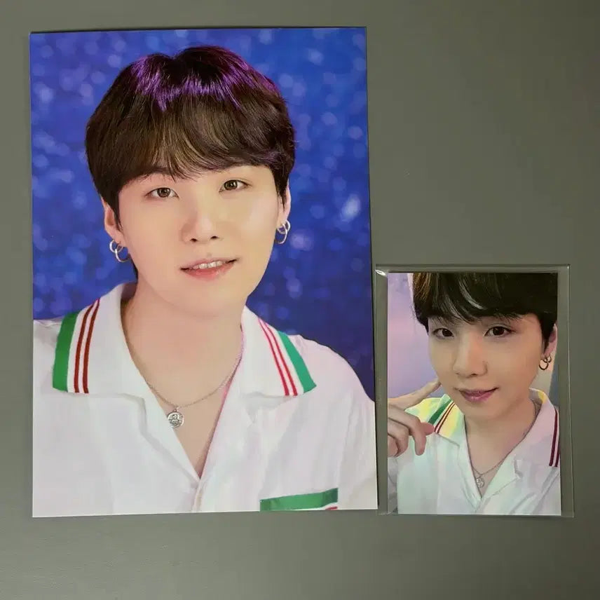 [BUNJANG] BTS Suga Pajama Photocard Bundle Set / 방탄소년단 슈가 윤기 파자마 포카+포토 bts poca pajamas muster