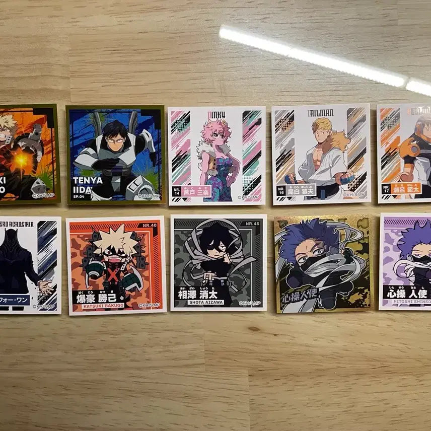 [BUNJANG] My Hero Academia Wafer Gum Seal Sticker Bundle Set / 나히아 웨하스 껌 씰 스티커