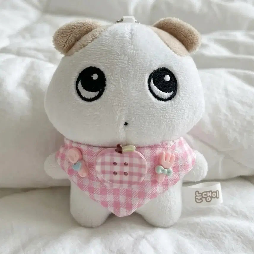 [BUNJANG] Pink Baby Bib and Spoon Pin Set for Dolls / 새상품 인형 턱받이, 인형옷 솜인형옷 세트
