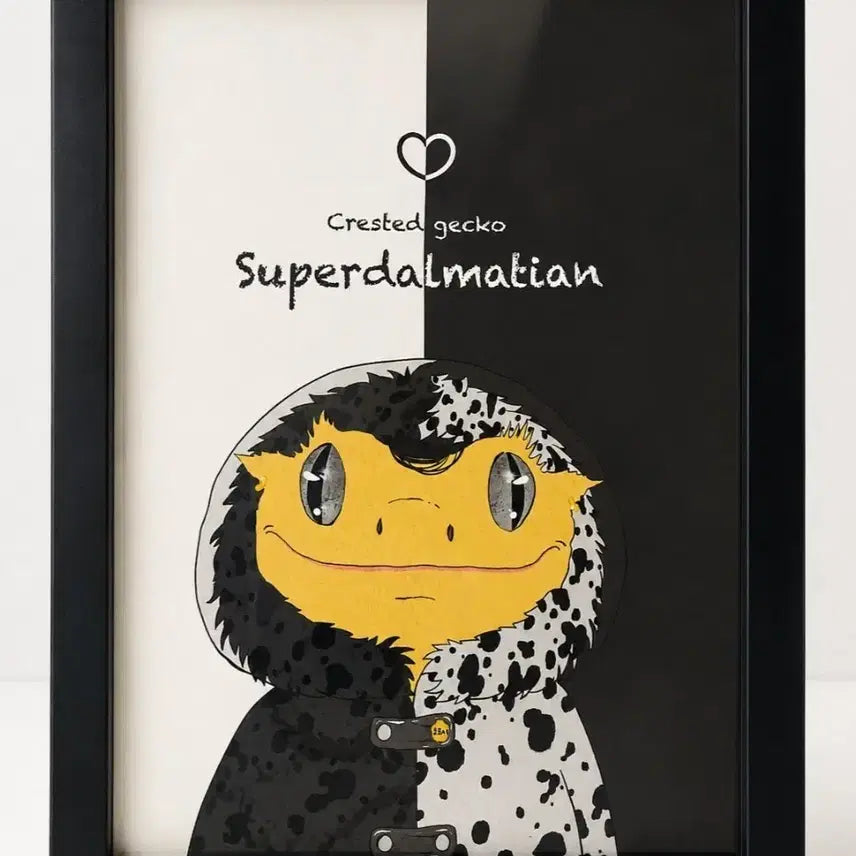 [BUNJANG] Handmade Crested Gecko Super Dalmatian Poster (A5, Limited Edition) / [한정판] Crested Gecko 슈달모프 포스터