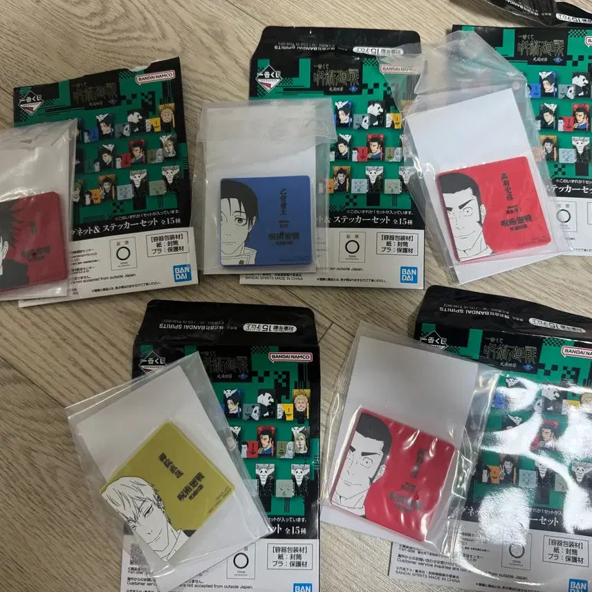 [BUNJANG] Jujutsu Kaisen Cursed Thrall Arc Ichiban Kuji M Prize Magnet &amp; Sticker Bundle Set / 주술회전 사멸회유2 제일복권 M상 마그넷+스티커 6종 일괄