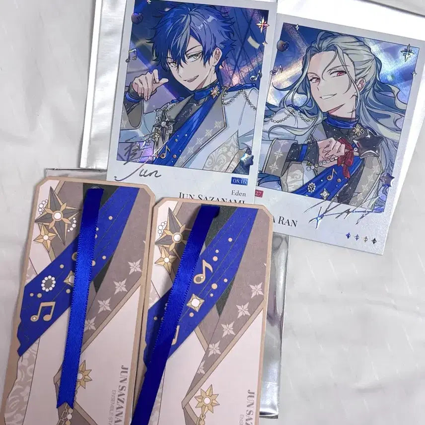 [BUNJANG] Ensemble Stars! Jun Nagisa Mofun Popup Exclusive Bookmark Polaroids PASHAs Bundle Set / 앙스타 쥰 나기사 모펀 팝업 특전 책갈피 북마크 폴라로이드 파샤