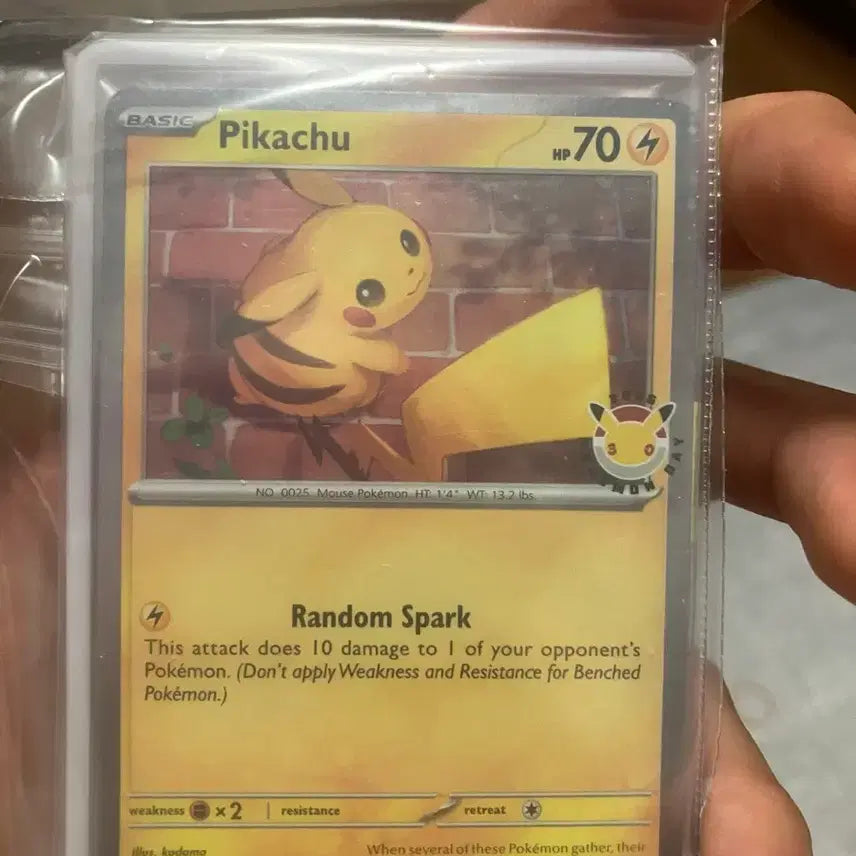 [BUNJANG] Pokemon TCG Pikachu Temporal Forces Bundle Set (30th Anniversary English Edition) / 5장 일괄 포켓몬카드 TCG카드 피카츄 C 템포럴 포시스 북미 30주년 기념 (영문판)