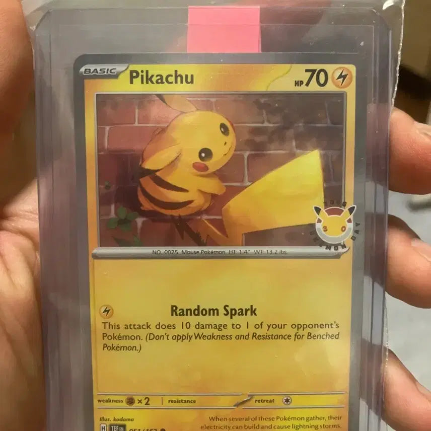 [BUNJANG] Pokemon TCG Pikachu Temporal Forces Bundle Set (30th Anniversary English Edition) / 5장 일괄 포켓몬카드 TCG카드 피카츄 C 템포럴 포시스 북미 30주년 기념 (영문판)