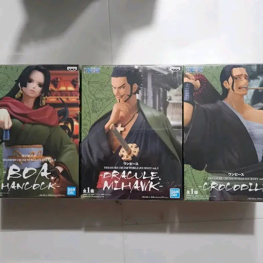 [BUNJANG] One Piece Cruisers Hancock, Mihawk, Crocodile 3 Figure Set / 원피스 크루저 핸콕,미호크,크로커다일3종(내수용)