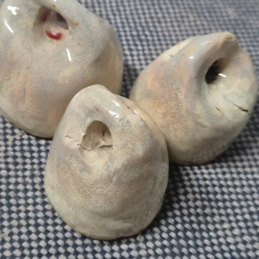 [BUNJANG] Joseon Dynasty Celadon Porcelain Set of 3 Weights / 저울추(조선백자)3점일괄