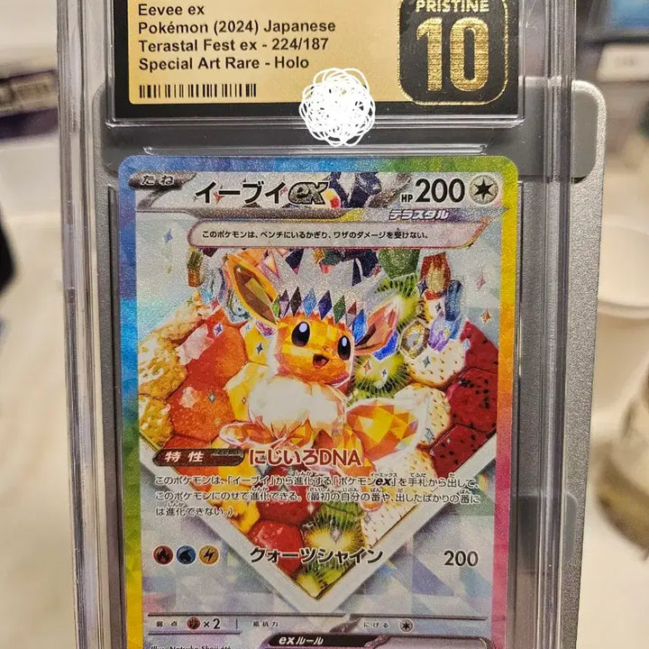 [BUNJANG] Eevee EX 224/187 Special Art Rare Holo CGC Pristine 10 / 이브이EX 224/187 스페셜 아트 레어 홀로 PRISTINE 10