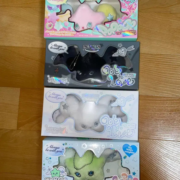[BUNJANG] NCT WISH 4-Member Plush Bundle (Popchu, Eros, Anteros, Wychu) / 택포 8.3 엔시티 위시 인형 위츄 팝츄 에로스 안테로스 4종 일괄