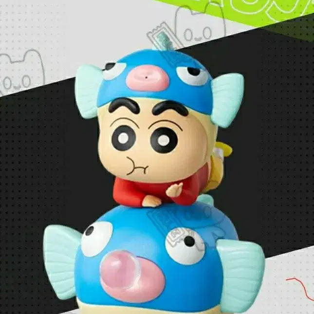 [BUNJANG] KFC Crayon Shin-chan Pufferfish Water Gun Figure / KFC 짱구 복어 물총 피규어