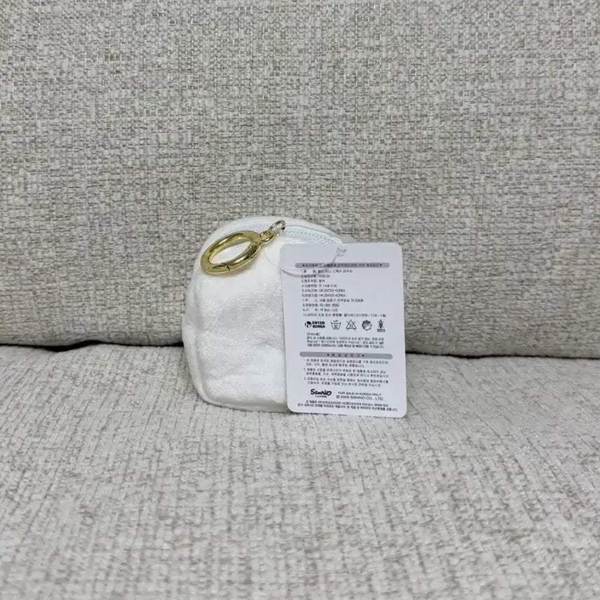 [BUNJANG] Sanrio Cinnamoroll Mini Gold Square Pouch Bag Charm Keyring Plush / 정품 산리오 시나모롤 미니 골드 스퀘어 파우치 가방고리 키링 인형