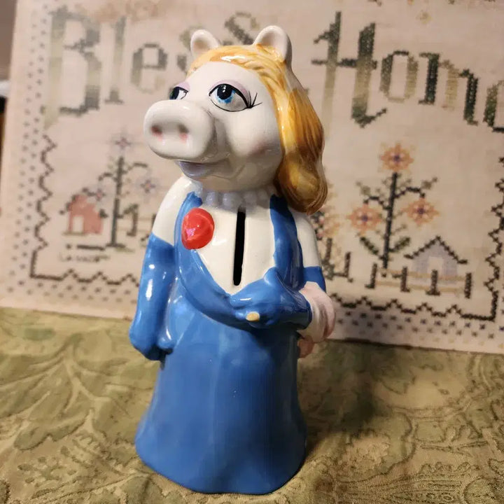 [BUNJANG] Portuguese Hand-Painted Ceramic Piggy Bank 20.4cm / 포르투갈 도자기 저금통 핸드 페인티드 높이20.4cm