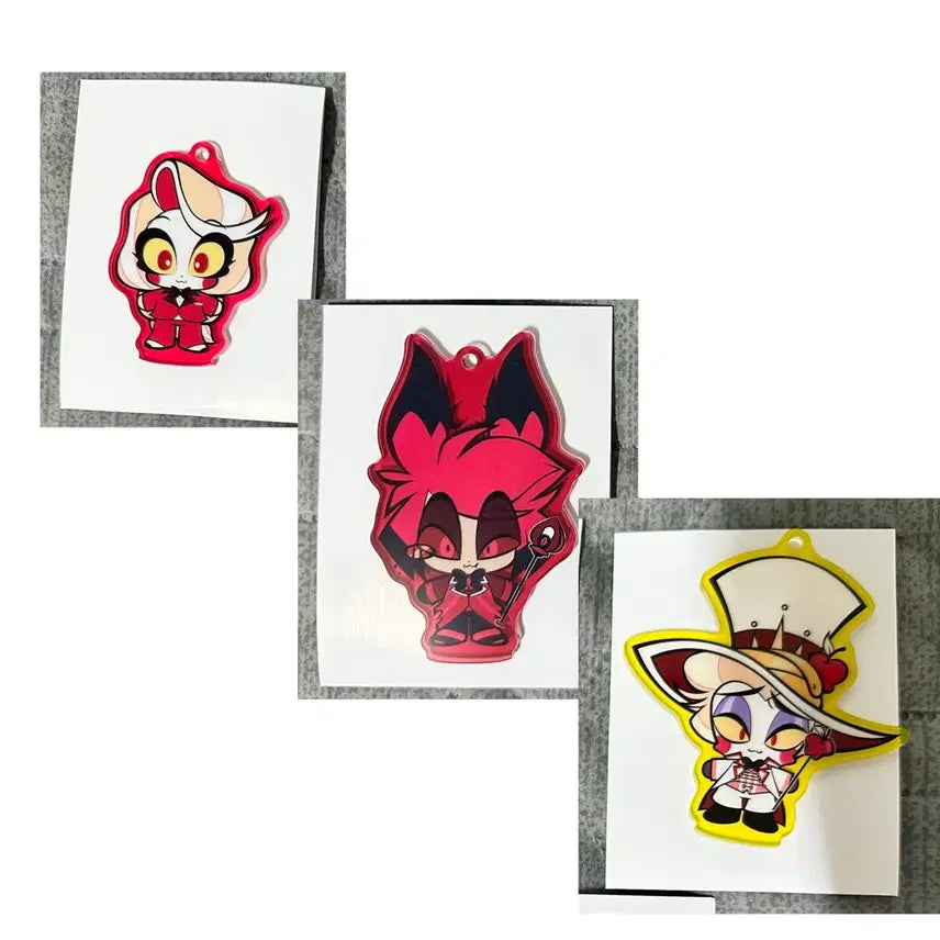 [BUNJANG] Hazbin Hotel Acrylic Keychain Bundle Set / 해즈빈호텔 더현대 팝업 아크릴 키홀더 찰리 루시퍼 알래스터 일괄 판매