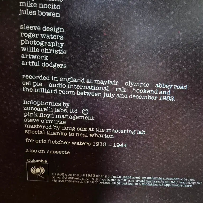 [BUNJANG] Pink Floyd The Final Cut US Release LP / 핑크플로이드 The Final Cut 미국 발매판