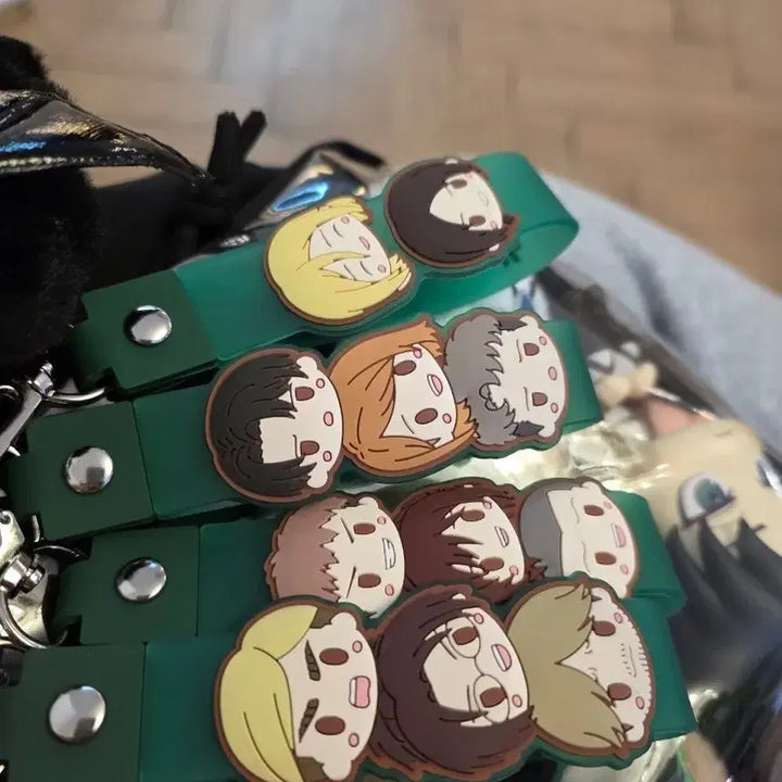 [BUNJANG] Attack on Titan Ichiban Kuji Prize I Rubber Keychain Set (4 Types) / 진격의 거인 제일복권 이치방쿠지 I상 고무 키링 4종 일괄