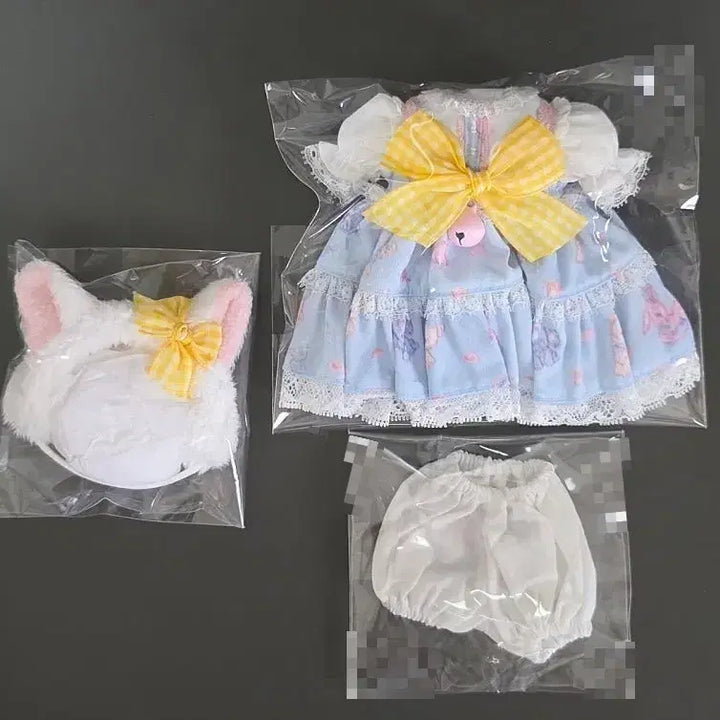 [BUNJANG] Chicabi Sweet Kitty &amp; Aileen Doll Jumpsuit Bundle Set / usd 의상 일괄 치카비 스위트 키티, aileen doll 우주복