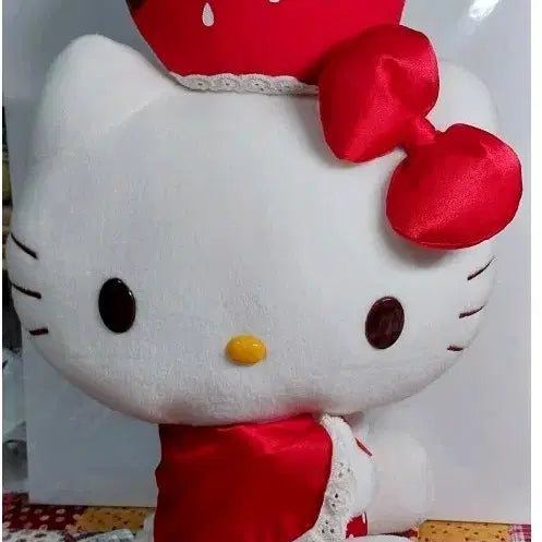 [BUNJANG] Sanrio Hello Kitty Strawberry Plush Doll (2012) / 고전 키티 딸기 인형 산리오 봉제 리본