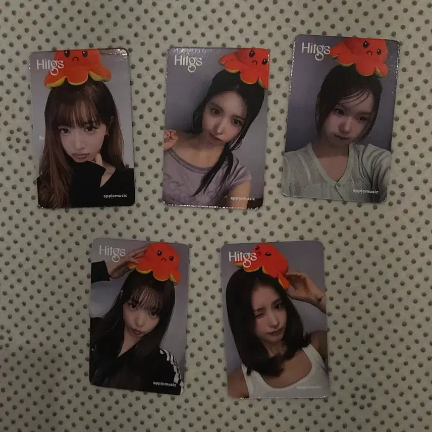 [BUNJANG] Hitgs POB Octopus Double-Sided Photocard Apple Music Set / 힛지스 hitgs 특전 문어 양면포카 애플뮤직 5종 세트