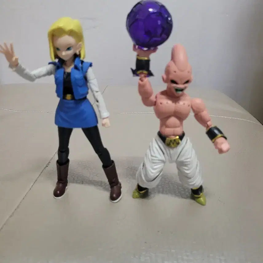 [BUNJANG] Bandai Dragon Ball Android 18 &amp; Majin Buu Complete Figure Set / 드래곤볼 피규어 18호 마인부우  (완성품),