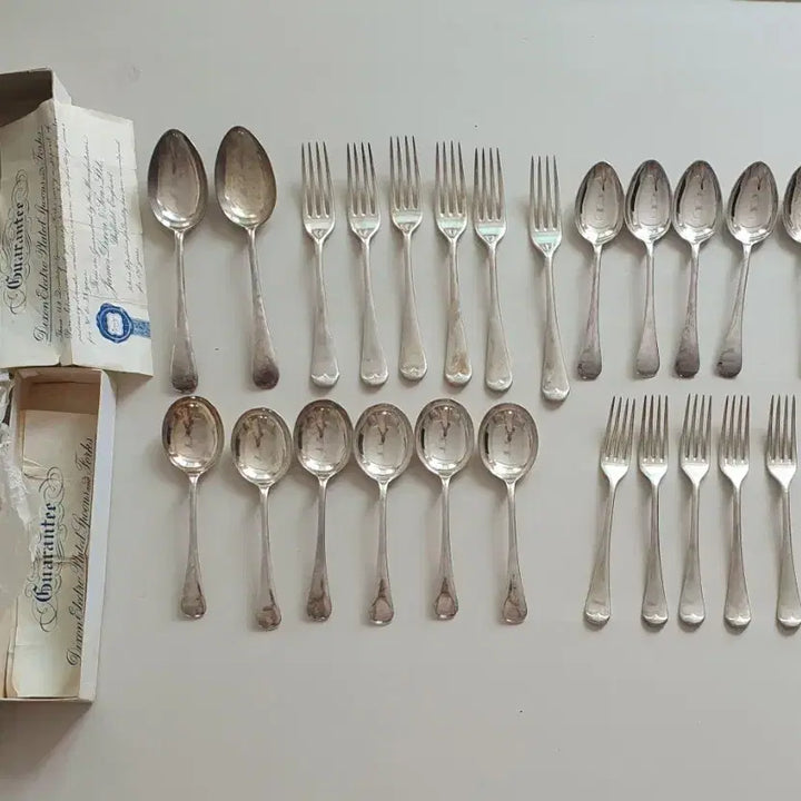 [BUNJANG] Vintage Dixon Silverplate Spoon and Fork Set / 빈ㅌ지Dixon 실버플레이트 숟가락,포크