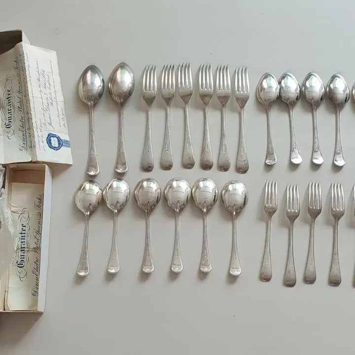 [BUNJANG] Vintage Dixon Silverplate Spoon and Fork Set / 빈ㅌ지Dixon 실버플레이트 숟가락,포크