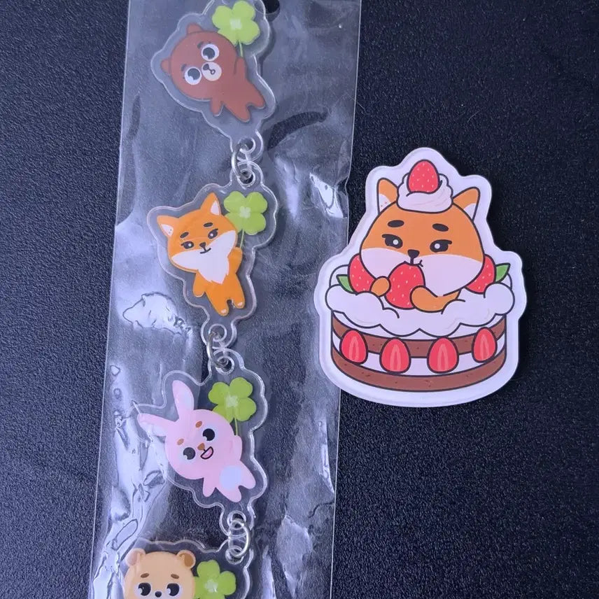 [BUNJANG] DAY6 Young K Denimalz Magnet &amp; Keyring Bundle Set / 영케이 케이크 마그넷, 데니멀즈 키링 일괄