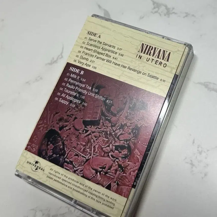 [BUNJANG] Nirvana In Utero Cassette Tape (Sealed) / 너바나 3집 In Utero 카세트 테이프