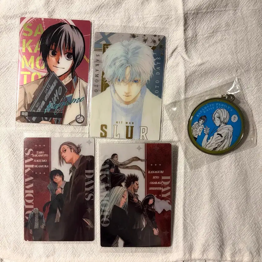 [BUNJANG] Sakato Days "Sakadei" Original Art Wafers Card &amp; Keyring Set / 사카모토데이즈 사카데이 원화 웨하스카드&amp;키링 굿즈 일괄 나구모 슬러 오더 신