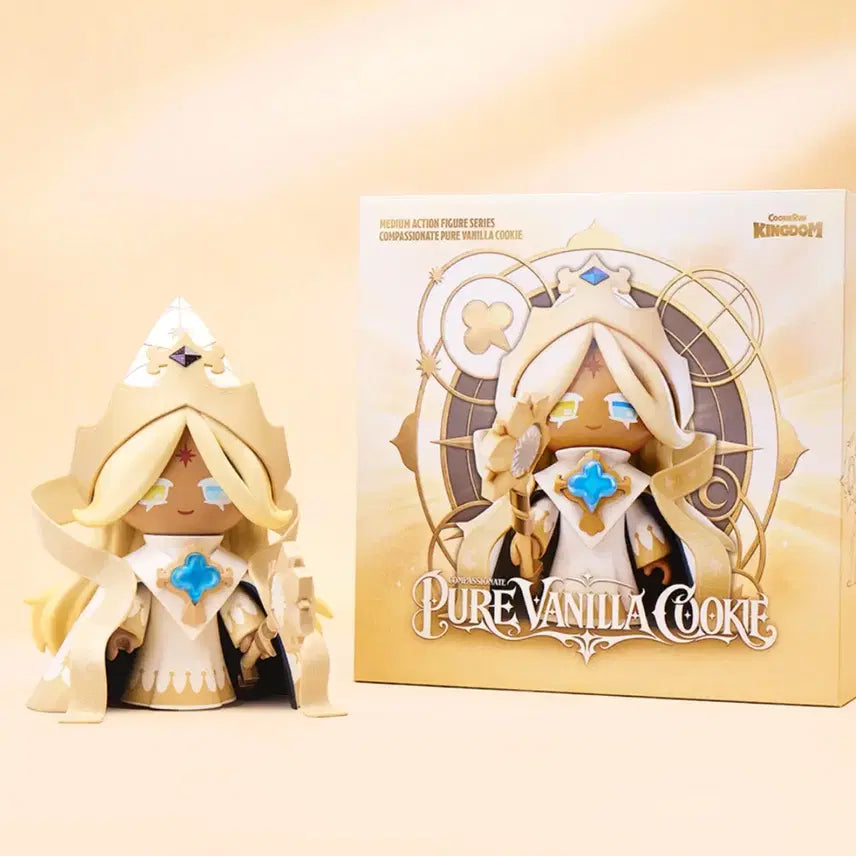 [BUNJANG] Cookie Run Kingdom Pure Vanilla Cookie Medium Action Figure / 쿠키런 이해자 퓨어바닐라 쿠키 중형 액션 피규어