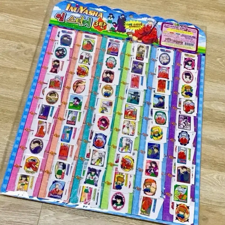 [BUNJANG] Inuyasha Seal Sticker Set Vintage Stationery / 이누야샤 씰스티커 한 판 고전문구