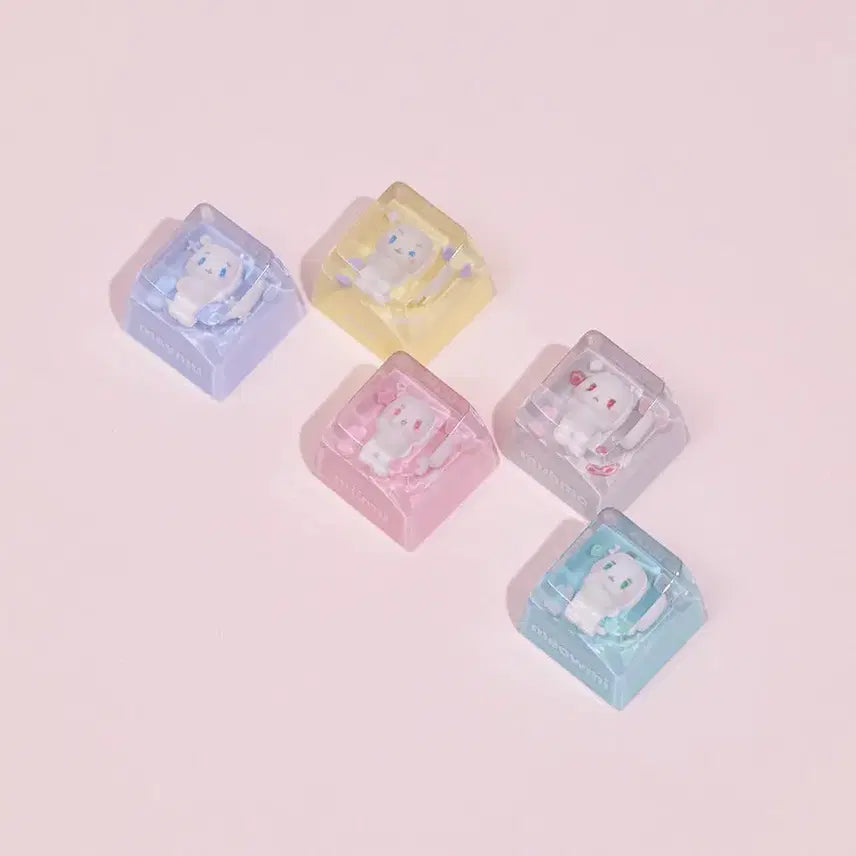 [BUNJANG] PLAVE Mmemimu Resin Keycap Bundle Set / 플레이브 므메미무 레진 키캡 5멤 일괄