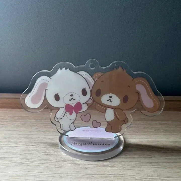 [BUNJANG] Sugarbunnies Acrylic Stand &amp; Keychain Set / 고전 슈가바니즈 아크릴 스탠드 시로우사 쿠로우사 인형 키링 가챠 파우치 메지루시 산리오