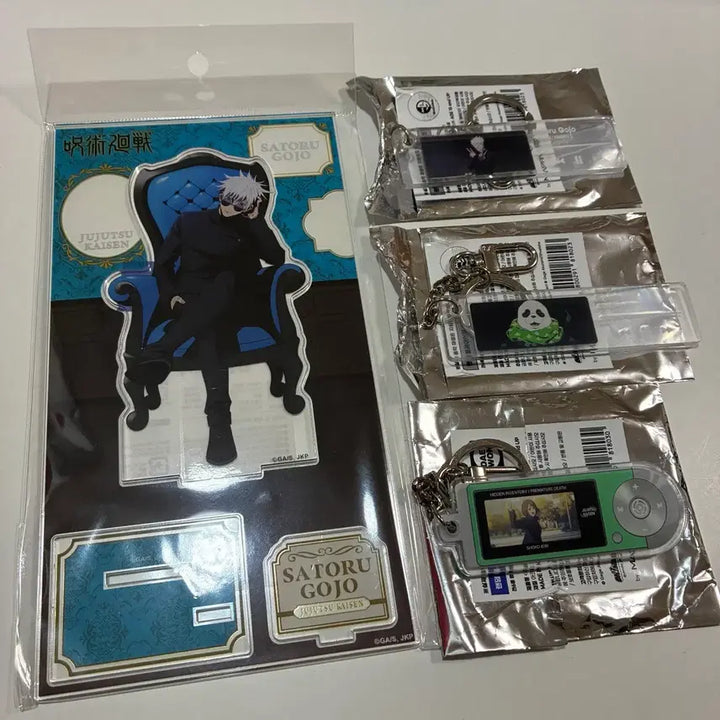 [BUNJANG] Jujutsu Kaisen Satoru Gojo Satellite Acrylic Stand &amp; Player-Style Keyring Bundle / 주술회전 고죠 새틀라이트 아크릴 + 팝업 플레이어풍 키링