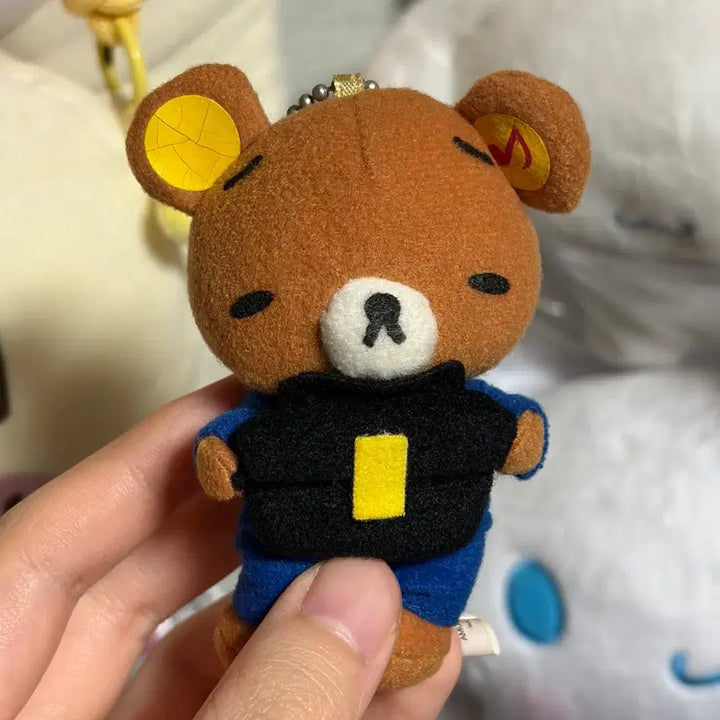 [BUNJANG] Vintage Amuse Jjinjin Bear Keyring / 고전 빈티지 인형 어뮤즈 징징베어 키링 쿠마