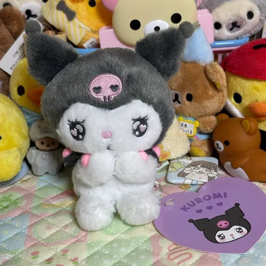[BUNJANG] Kuromi Mascot Keychain Plush / 에모큥 쿠로미 마스코트 키링 인형