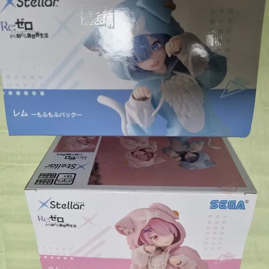 [BUNJANG] Re:Zero Ram/Rem Cat Hoodie Figure by Sega Stella / Re:제로부터 시작하는 이세계생활 세가 스텔라 렘/람 피규어