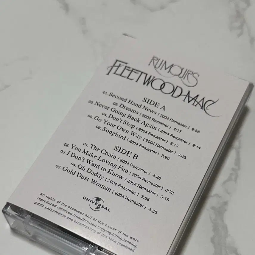 [BUNJANG] Fleetwood Mac Rumours 2004 Remaster Cassette Tape / 플리트우드 맥 Rumours 2004 Remaster 카세트 테이프