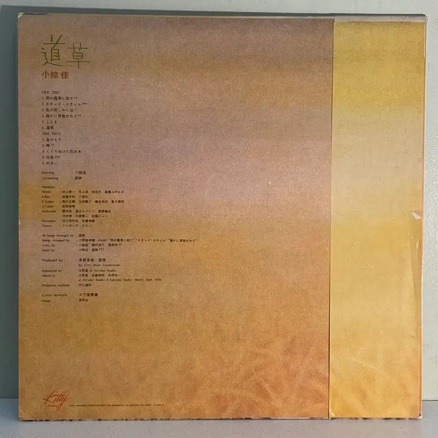 [BUNJANG] Kei Ogura Michikusa (Weeds on the Roadside) 1976 Japanese Folk Rock LP / (수입중고LP-포크록) Kei Ogura -길가의 풀