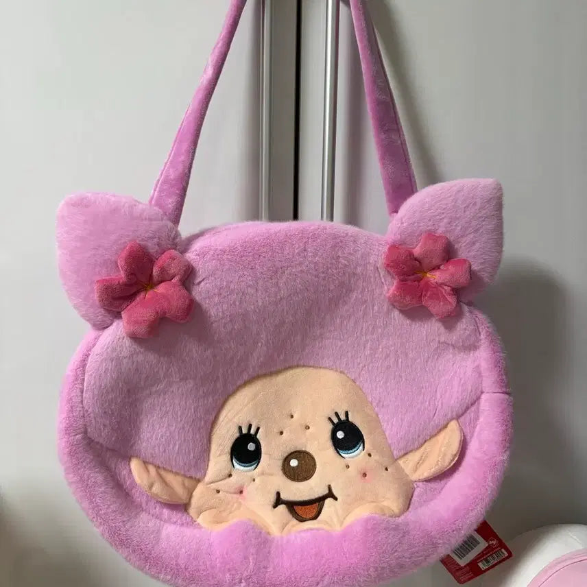 [BUNJANG] Monchhichi Cherry Blossom Pink Large Bag New Product / 몬치치 벛꽃 핑크 대형 가방 새상품 판매중 택O