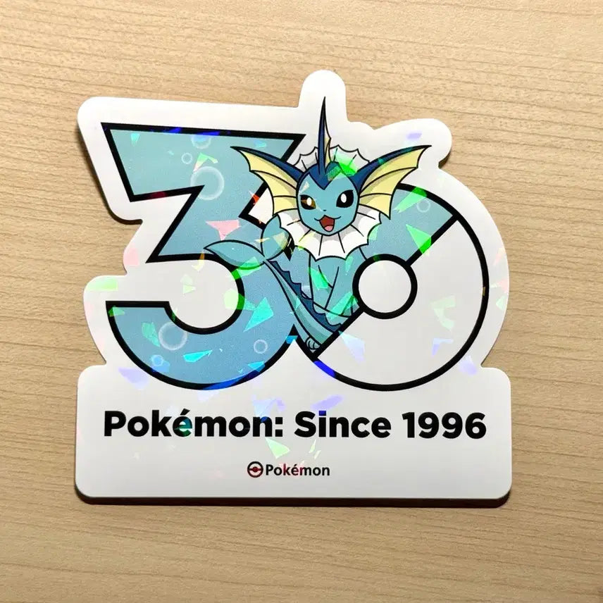 [BUNJANG] Pokemon 30th Anniversary Vaporeon Sticker / 포켓몬 30주년 스티커 샤미드