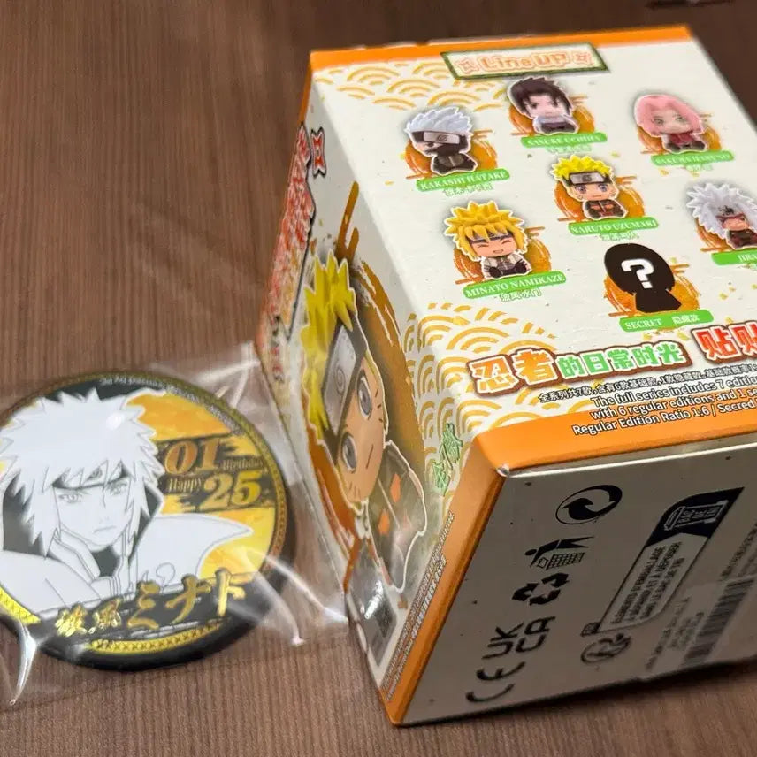 [BUNJANG] Naruto Minato 4th Hokage Sitting Figure Can Badge Bundle Set / 나루토 미나토 4대 모두앉아 피규어 캔뱃지 일괄