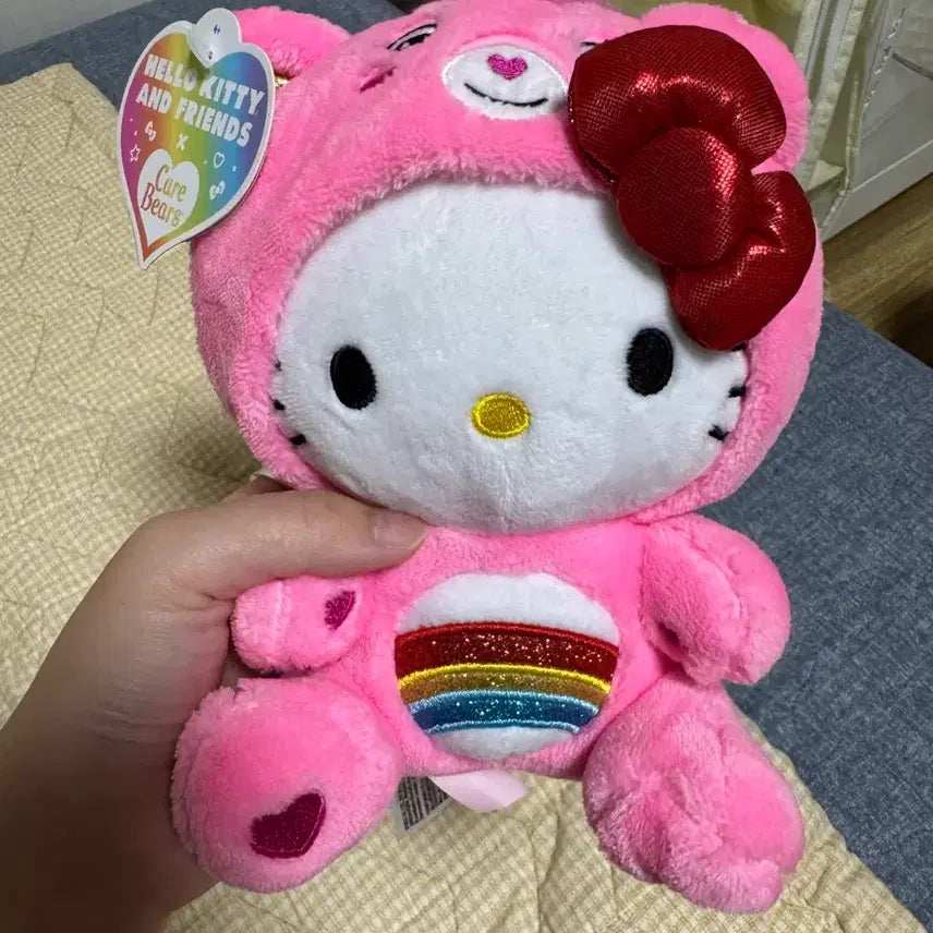 [BUNJANG] Hello Kitty Care Bears Collaboration Plush / 헬로키티 케어베어 콜라보 인형 새상품 판매중 택O