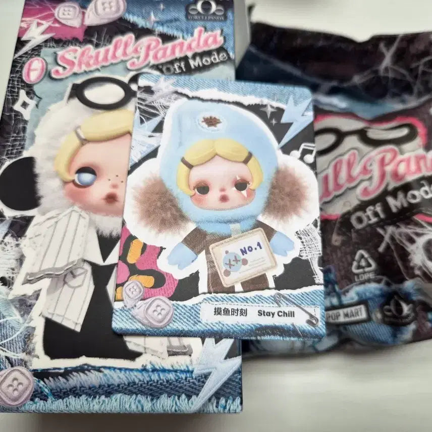 [BUNJANG] Popmart Skullpanda Off Mode Keychain Doll Stay Chill 01 / 팝마트 스컬판다 오프 모드 off mode 키링 인형stay chill 01