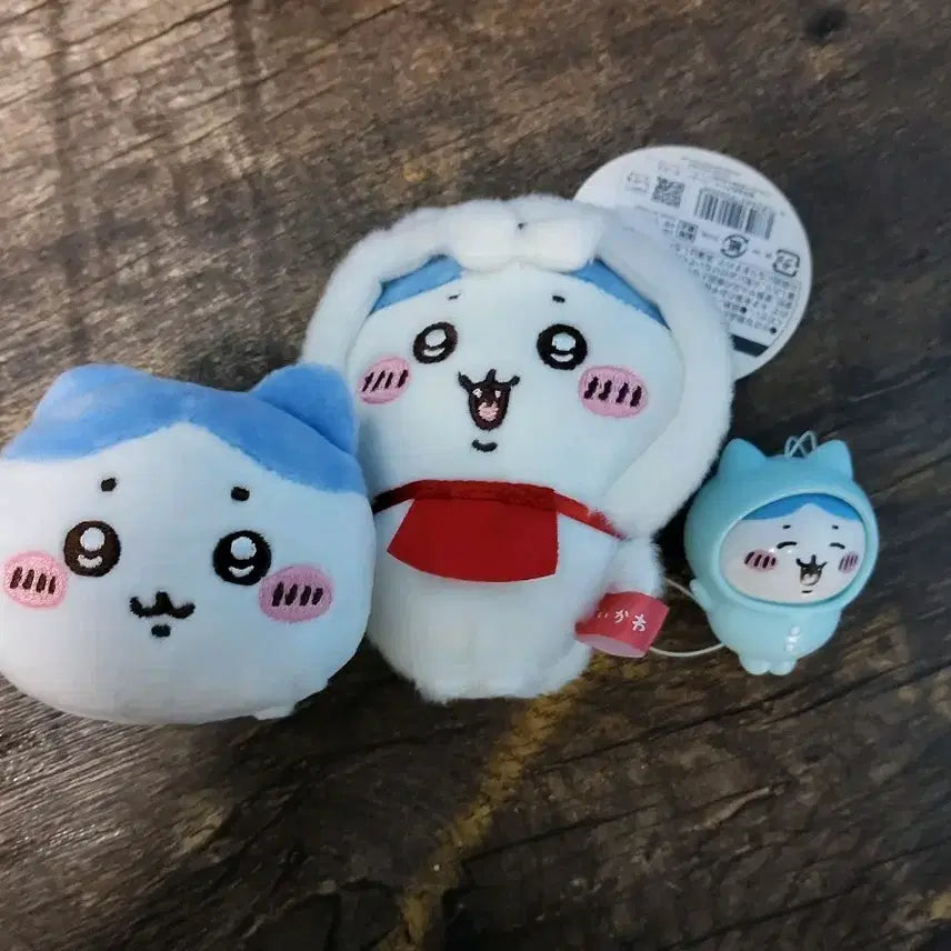 [BUNJANG] Chiikawa Hachiwara Plush + Keychain Set / 치이카와 먼작귀 하치와레 누이+키링 세트
