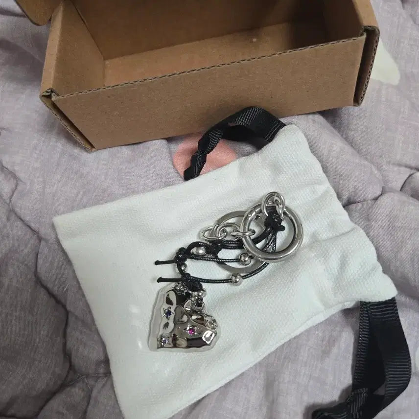 [BUNJANG] PlaNet W4L Metal Heart Keyring / 플레이브 W4L 메탈 하트 키링