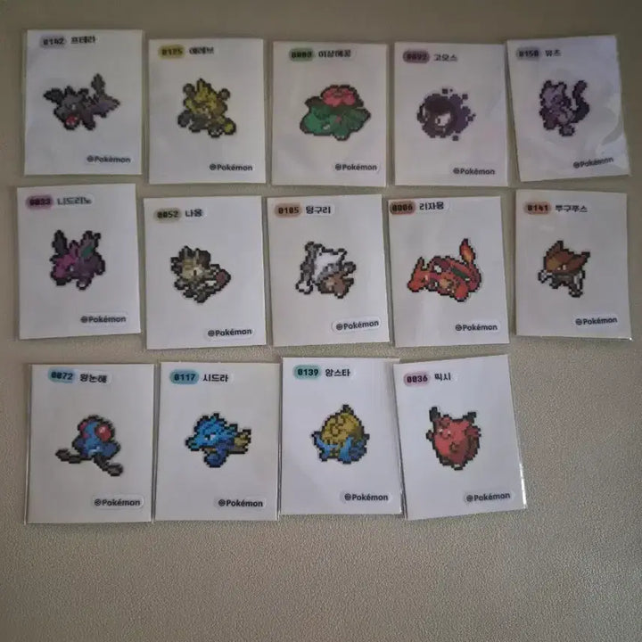 [BUNJANG] Pokemon Pixel Stickers Bundle / 포켓몬 픽셀 띠부씰 팔아요